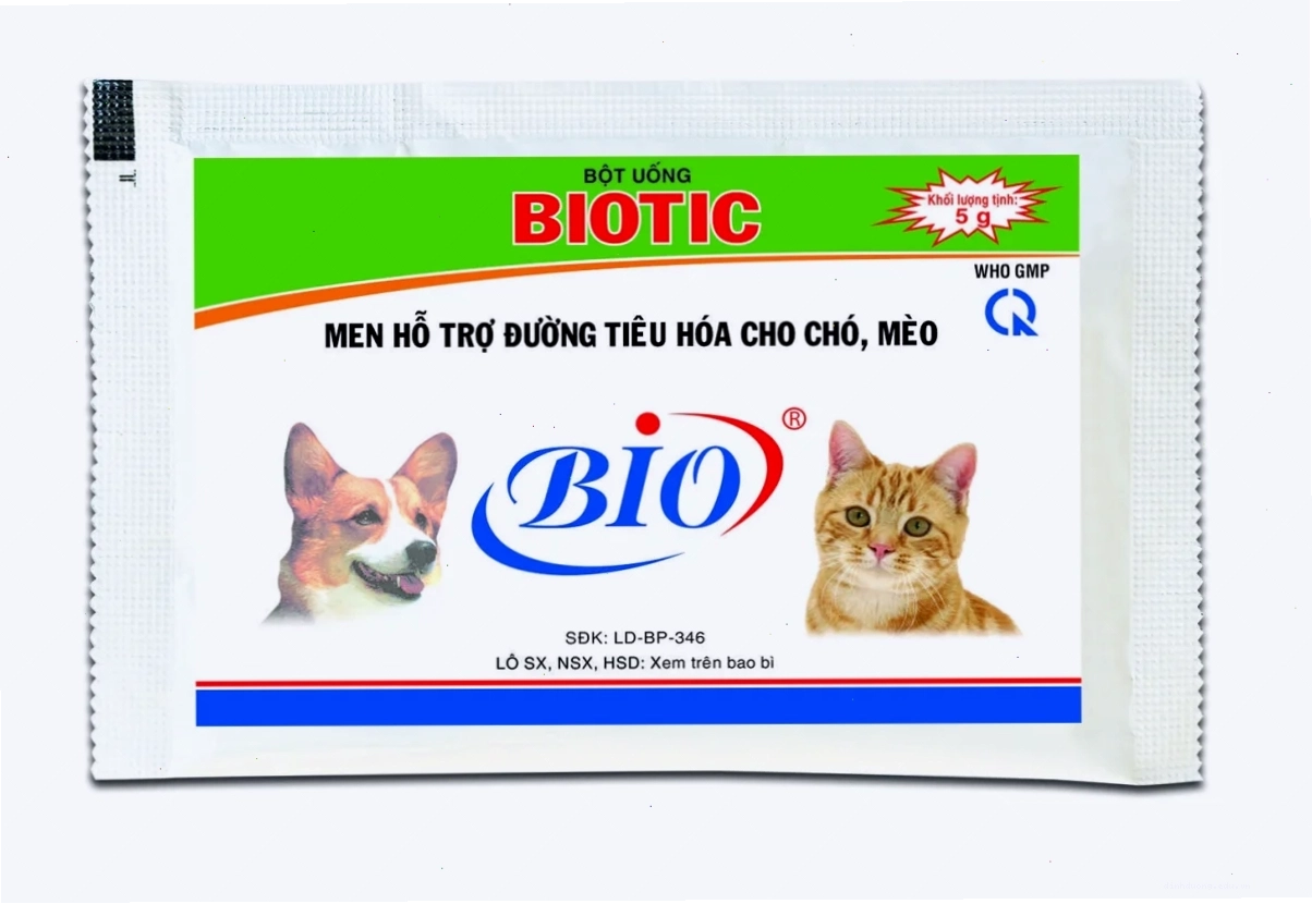 BIOTIC 5G - Men tiêu hóa hỗ trợ đường tiêu hóa cho chó, mèo