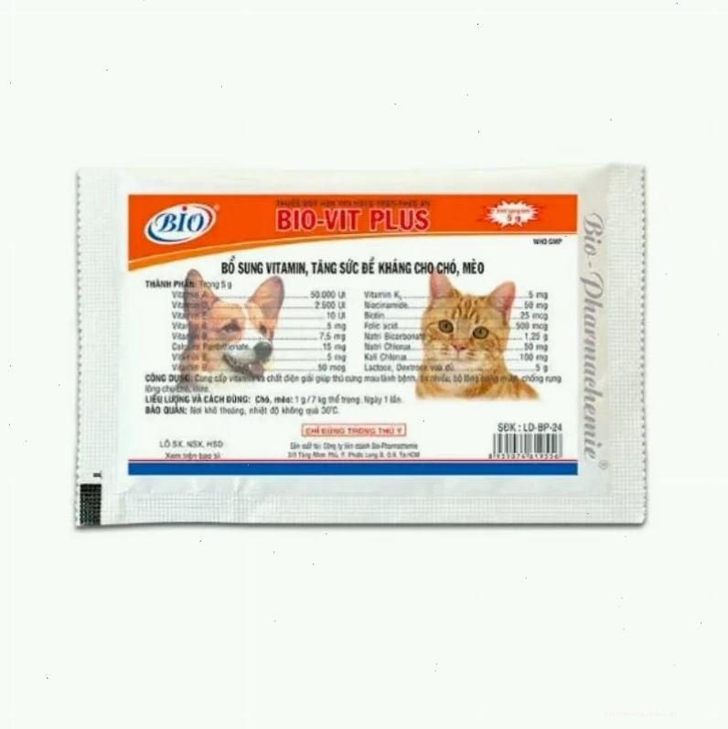 Bột Bio Vit Plus Bổ Sung Vitamin Tăng Đề Kháng Chó Mèo hỗ trợ mèo bị Giảm bạch cầu (Care)