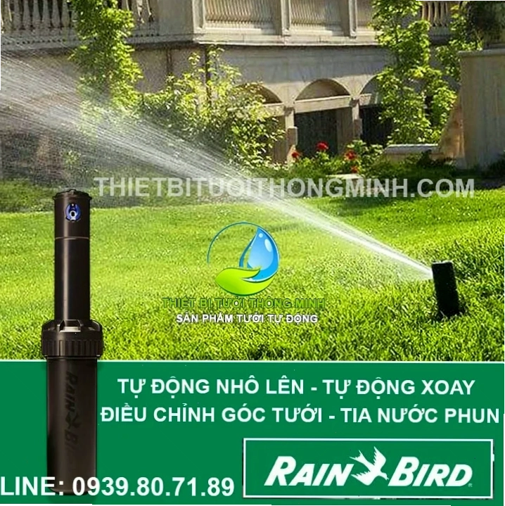 Đầu phun nước tưới cỏ tự động xoay pop up cao cấp