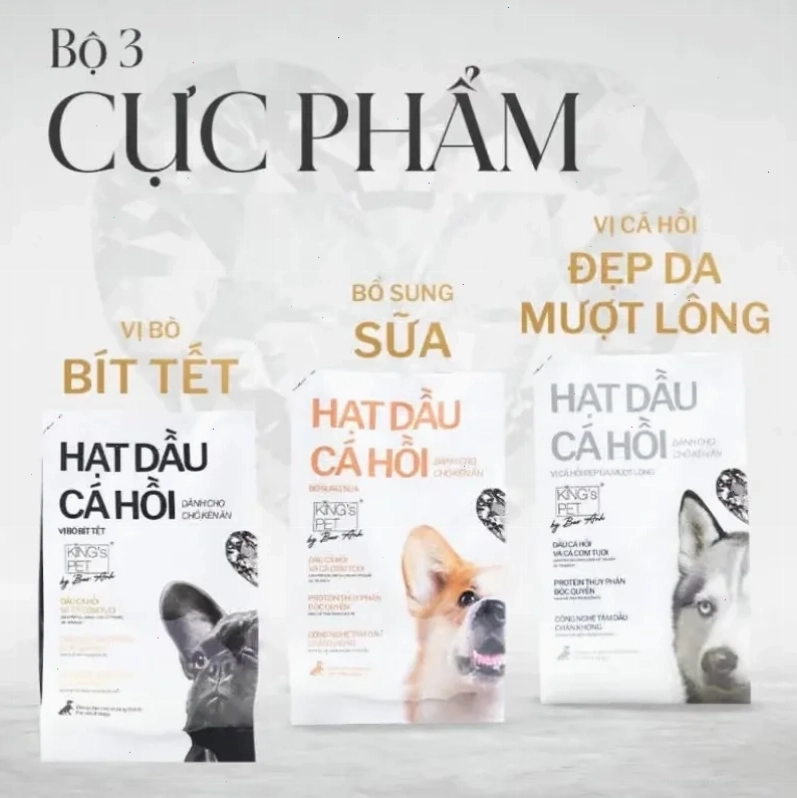 Hạt Cho Chó King's Pet Dầu Cá Hồi By BA