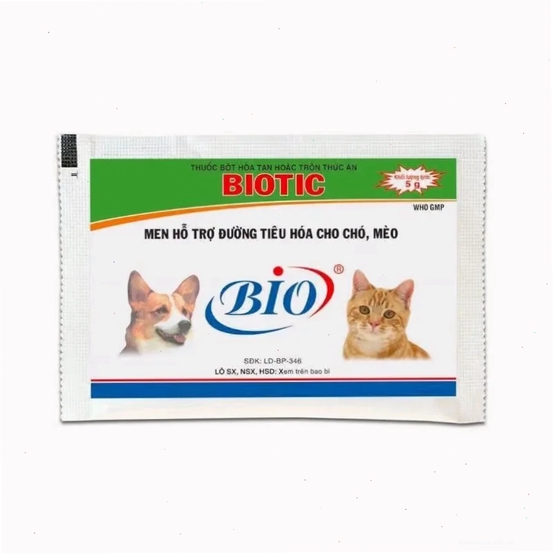 Men Tiêu Hóa Cho Chó Mèo Biotic - Bao bì sản phẩm