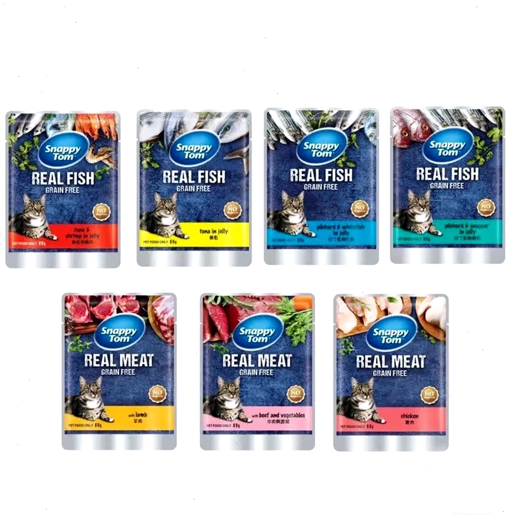 Pate Cho Mèo Snappy Tom Real Fish 85g - Thực phẩm bổ dưỡng cho mèo Chinchilla