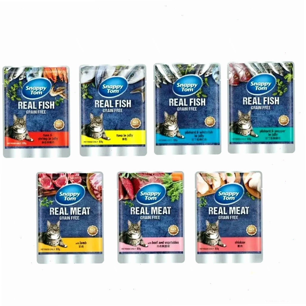 Pate Snappy Tom Real Fish 85g cho mèo