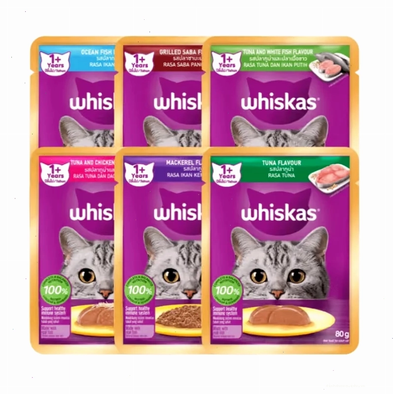 Pate Whiskas Cho Mèo Trưởng Thành 80g - Cung cấp dinh dưỡng cân bằng