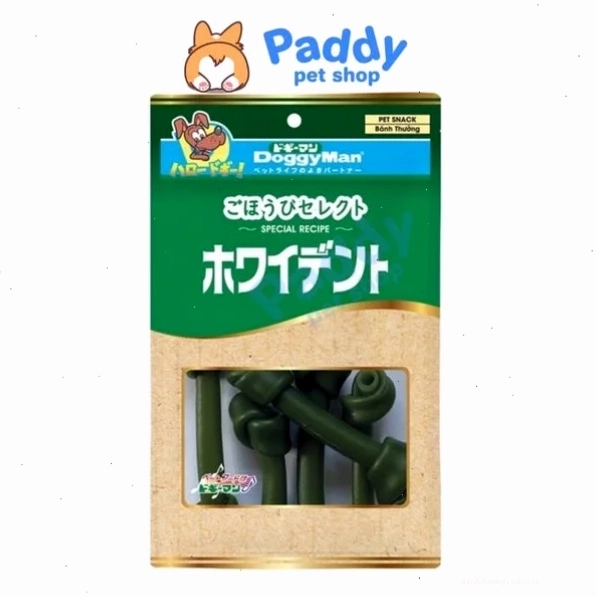 Snack cho xương da bò xanh thơm miệng Doggyman