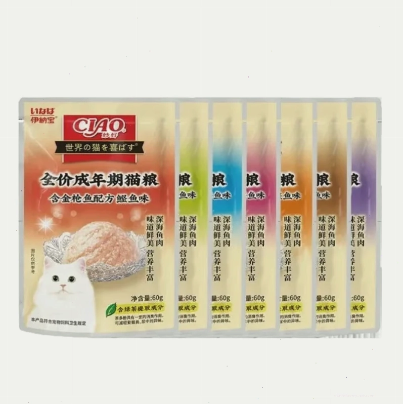Thành phần trà xanh trong Pate Ciao tốt cho hệ tiêu hóa mèo